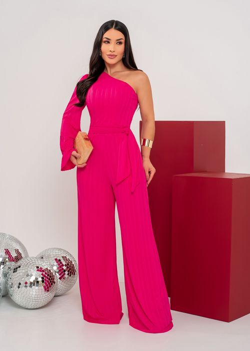 Macacão Longo Nula Manga c/ Faixa