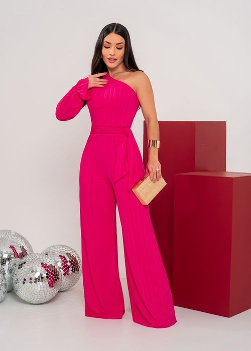 Macacão Longo Nula Manga c/ Faixa