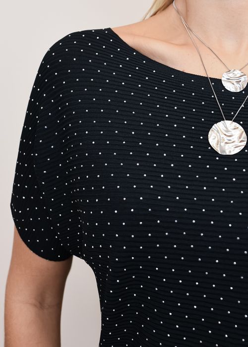 Blusa Aplicação Strass Loose