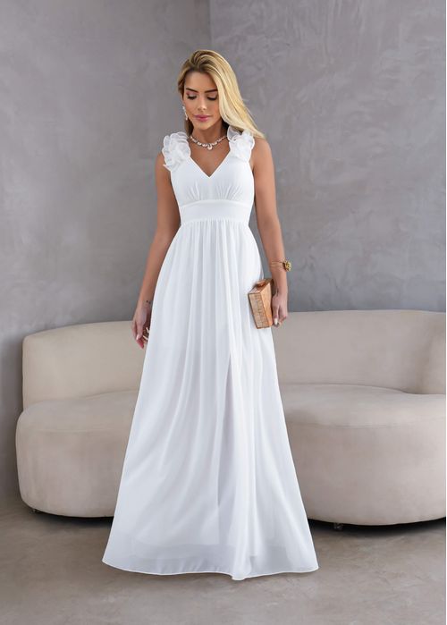 Vestido Longo Costas Vazada Lilia
