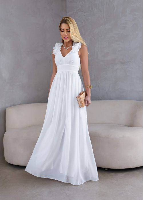 Vestido Longo Costas Vazada Lilia