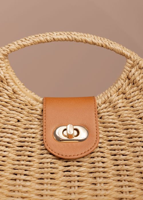 Bolsa Hobo Palha Média