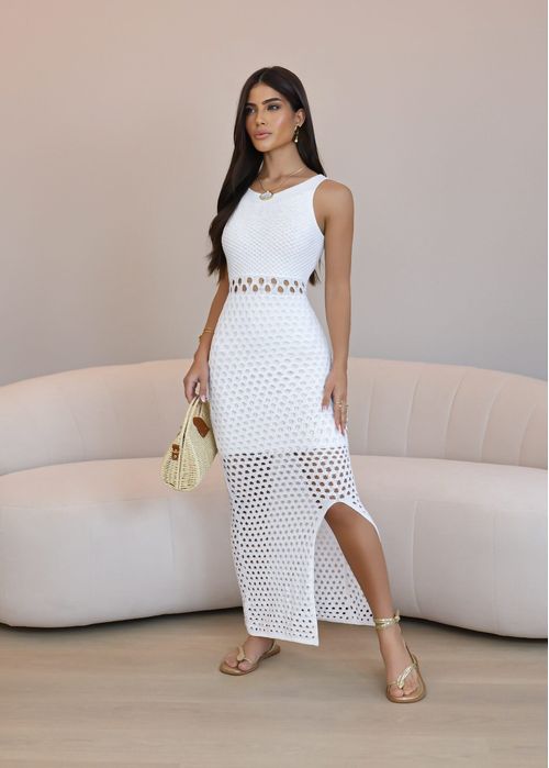 Vestido Midi Tricot Tela