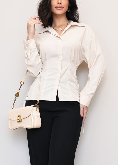 Camisa Social Amarração Lateral