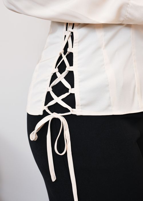 Camisa Social Amarração Lateral