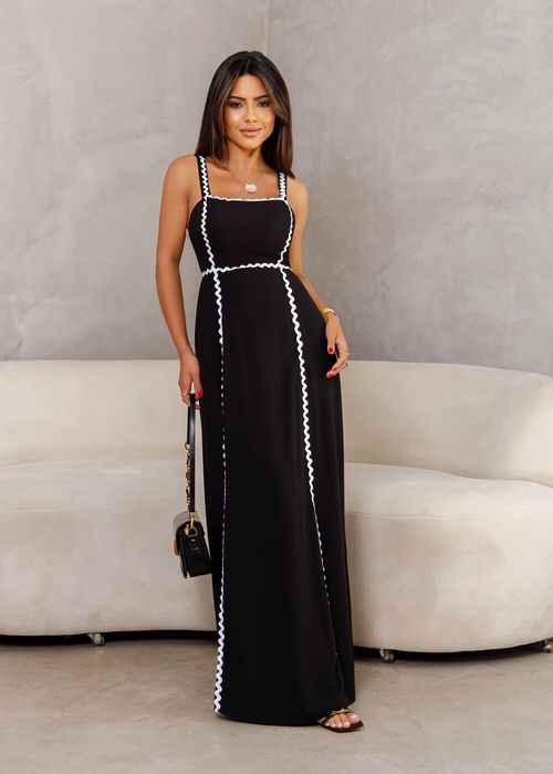 Vestido Longo Contour Waves