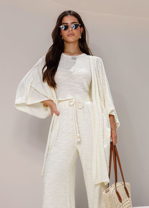 Cardigan Texturizado Alongado