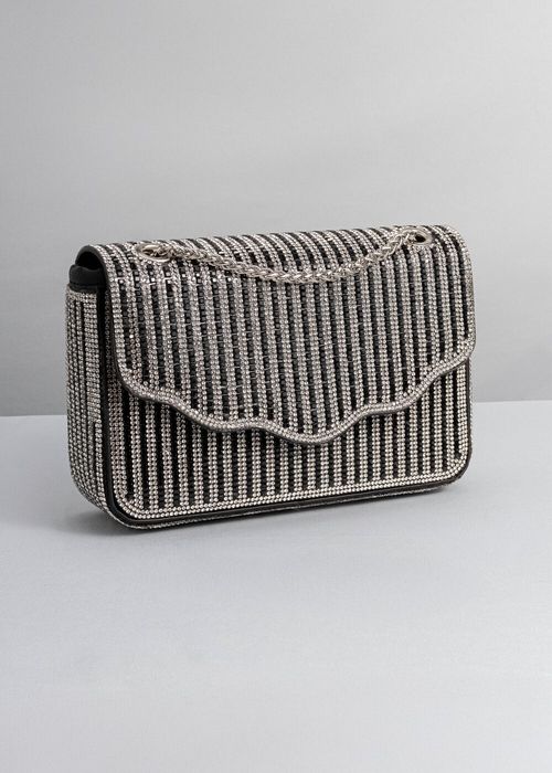 Bolsa Pequena Listed Strass