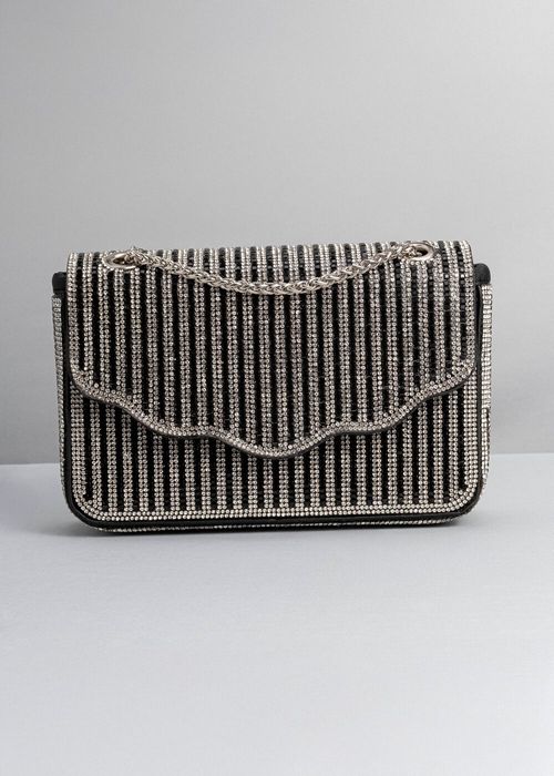 Bolsa Pequena Listed Strass