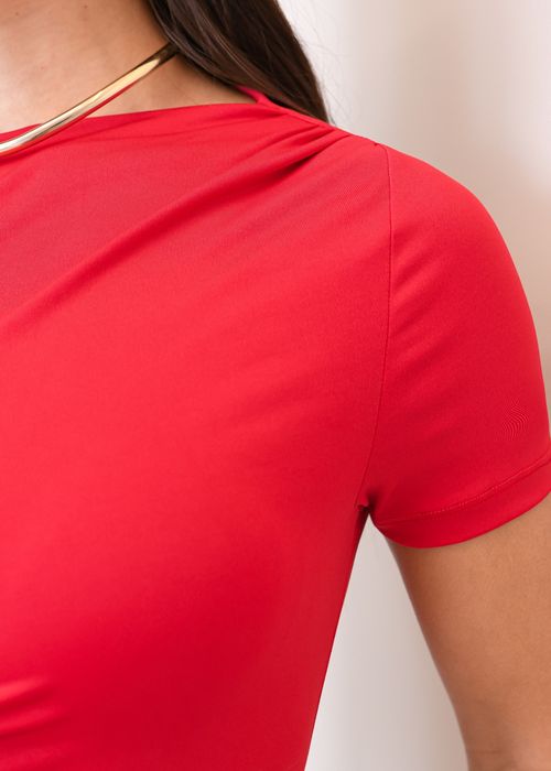 Blusa Manga Curta Franzida Side