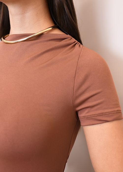 Blusa Manga Curta Franzida Side