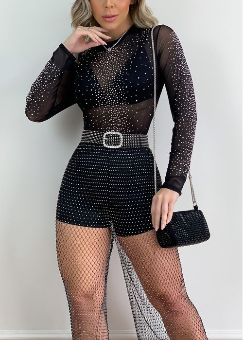 Body Tule Gola Alta Aplicações