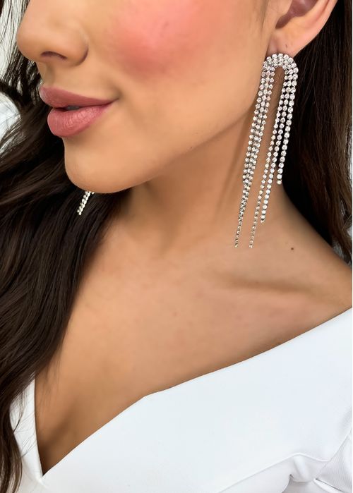 Brinco Cascata Strass