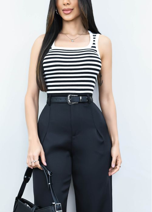 Cropped Regata Canelada Listrada