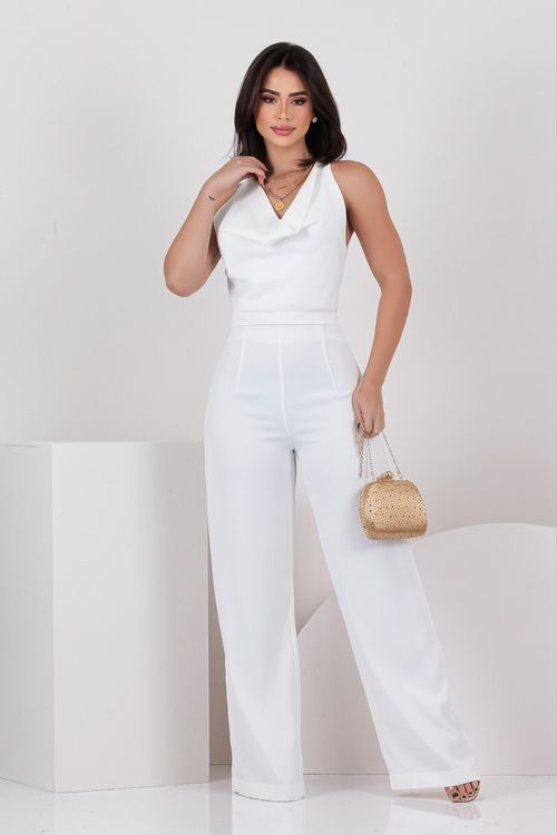 Calça Pantalona Pregas Alfaiataria