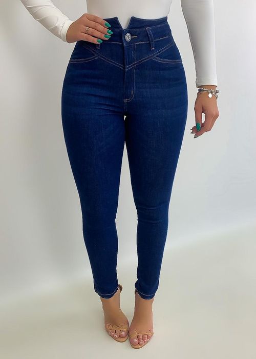 Calça Jeans Skinny Cós Duplo