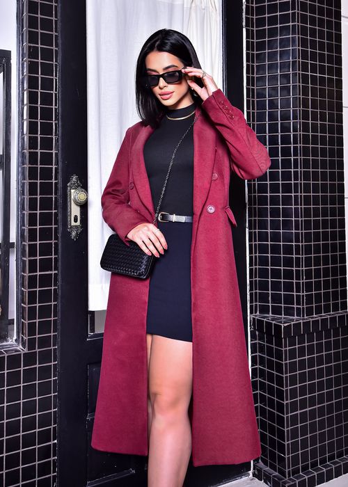 Casaco Sobretudo Alfaiataria Trench Coat