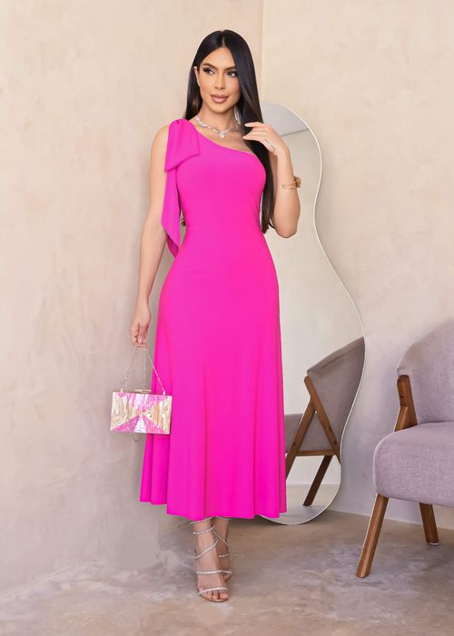Vestido Midi Nula Manga Nó