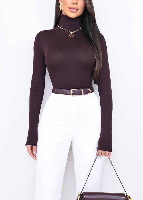 Suéter Tricot Gola Alta Basic