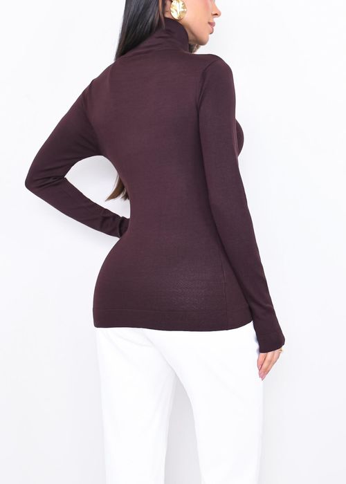 Suéter Tricot Gola Alta Basic