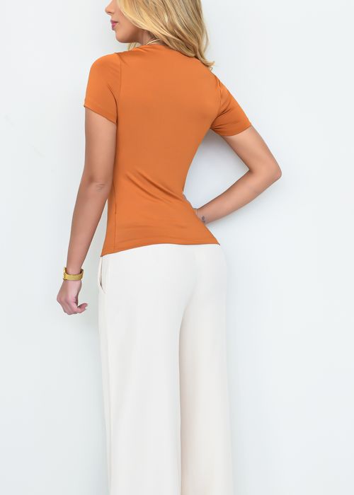 Blusa Manga Curta Franzida Side