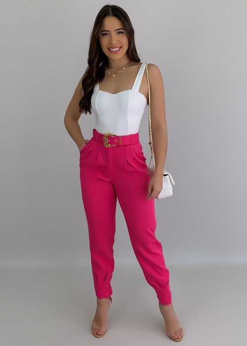 Calça Social Clochard c/ Cinto Fivela Metálica