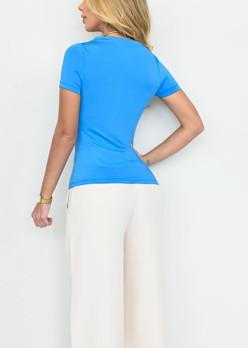 Blusa Manga Curta Franzida Side