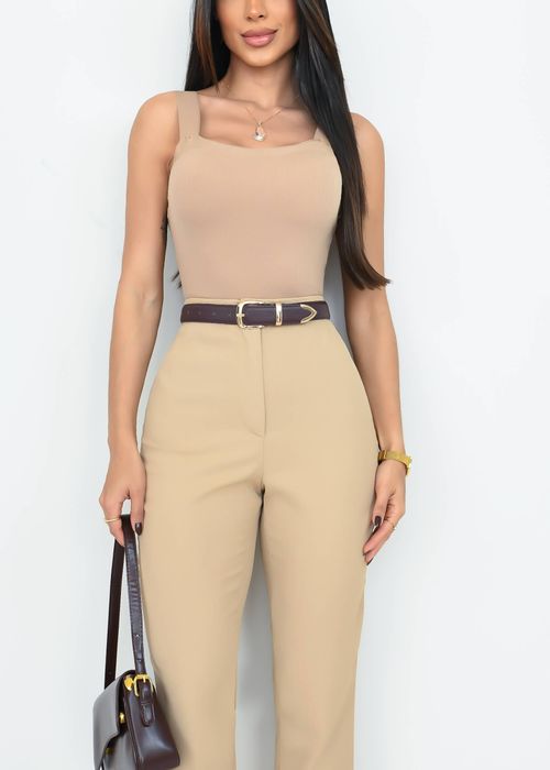 Blusa Alça Larga Canelada Basic