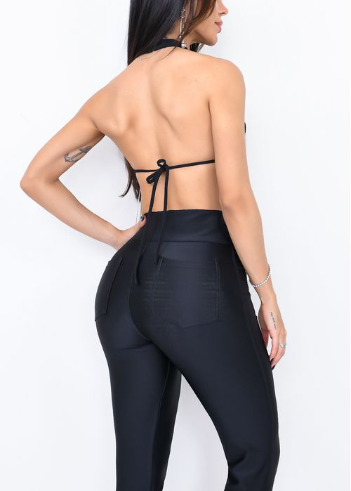 Cropped Frente Única Fringe Crystal