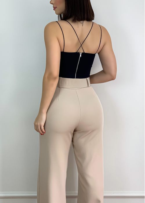 Blusa Alça Dupla Cruzada Ponto Roma