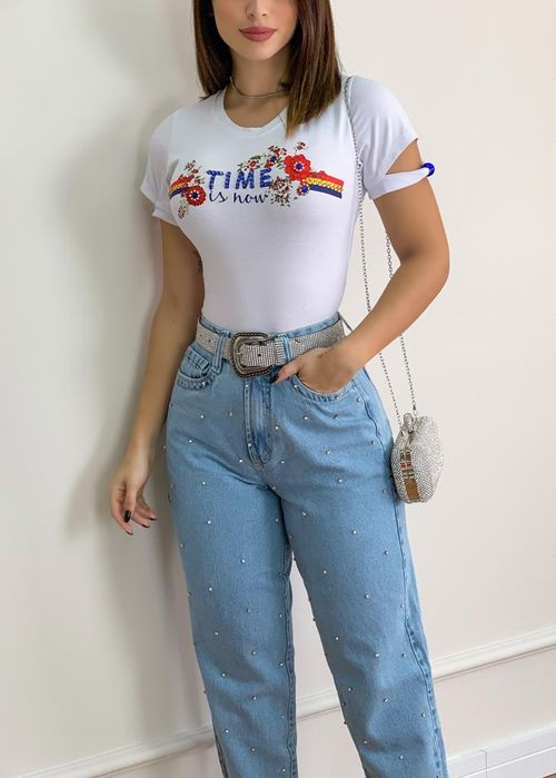T-shirt Bordada Time Is Now