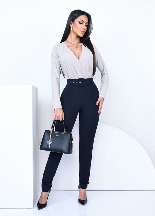 Calça Skinny c/ Cinto Ponto Roma