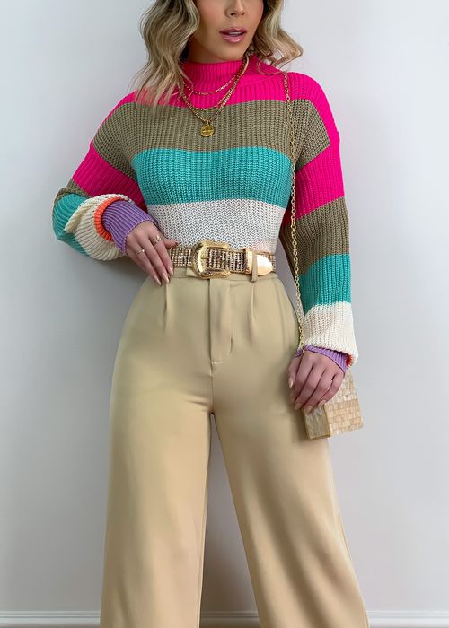 Blusa Cacharrel Tricot Ampla Colors