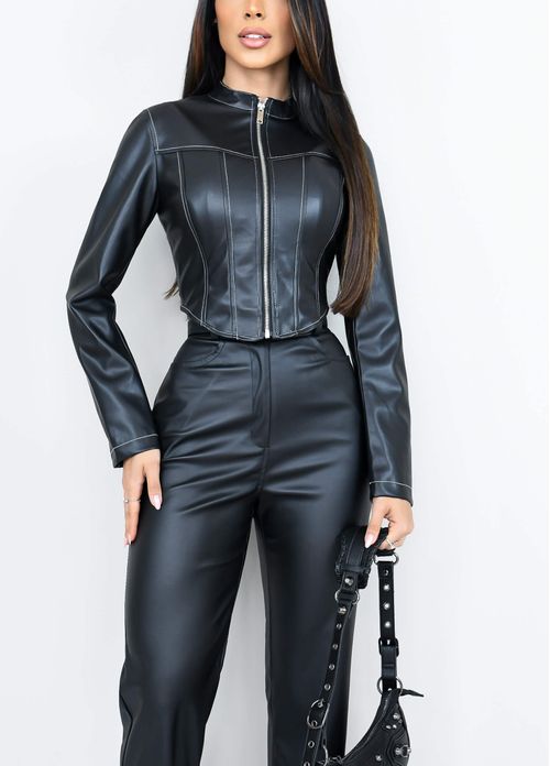 Jaqueta Corset Sintética