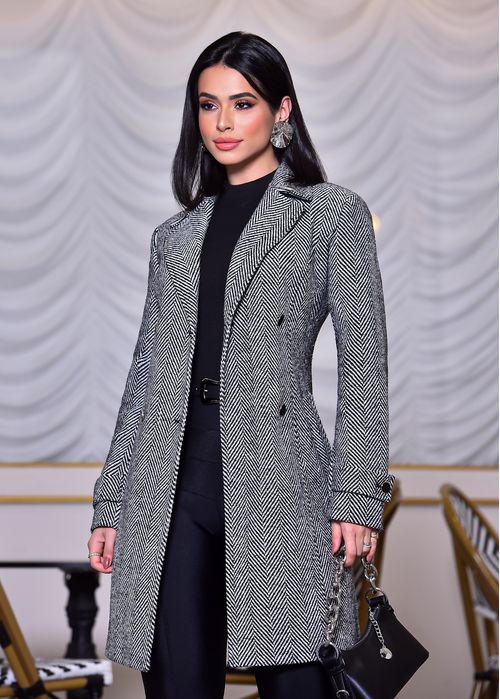 Casaco Tweed Listrado Zig