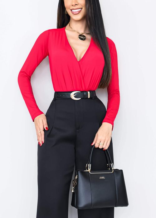 Body Manga Longa Transpassado