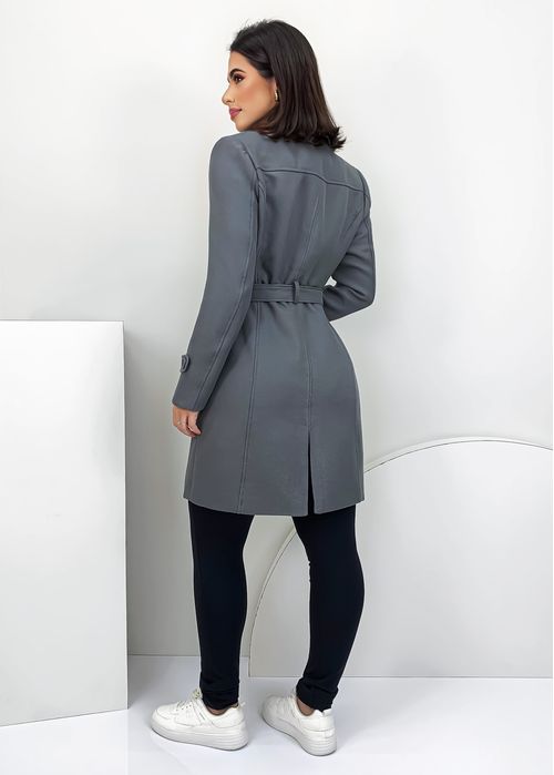 Casaco Trench Coat Botões Luxo