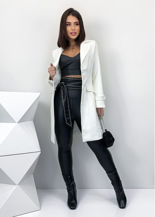 Casaco Trench Coat Botões Luxo