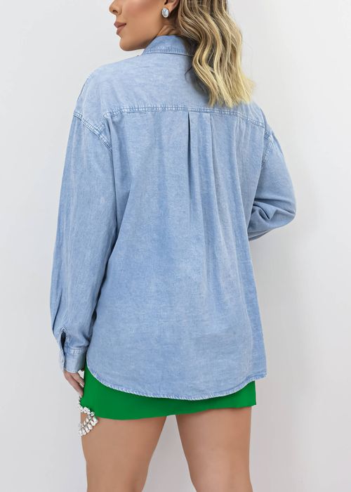 Camisa Jeans Confetti Oversized