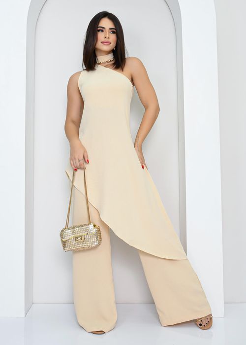Conjunto Tunica Assimétrica c/ Calça Pantalona