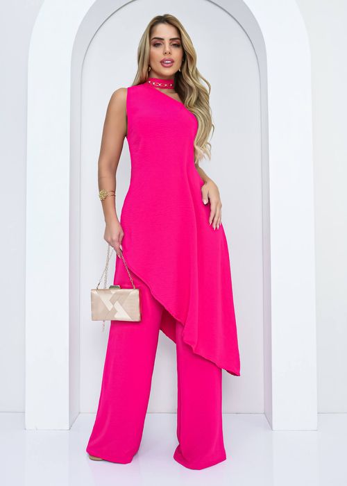 Conjunto Tunica Assimétrica c/ Calça Pantalona