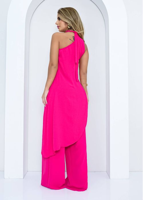 Conjunto Tunica Assimétrica c/ Calça Pantalona