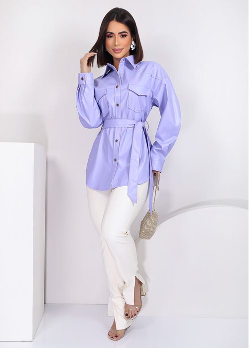 Camisa Manga Longa Sintética c/ Faixa