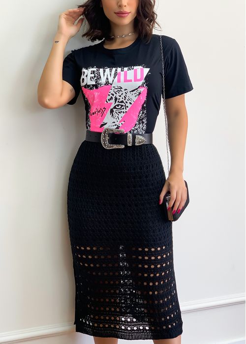 T-shirt Leopard Be Wild Be Kind