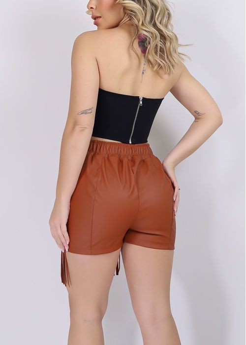 Shorts Saia Franja Sintético