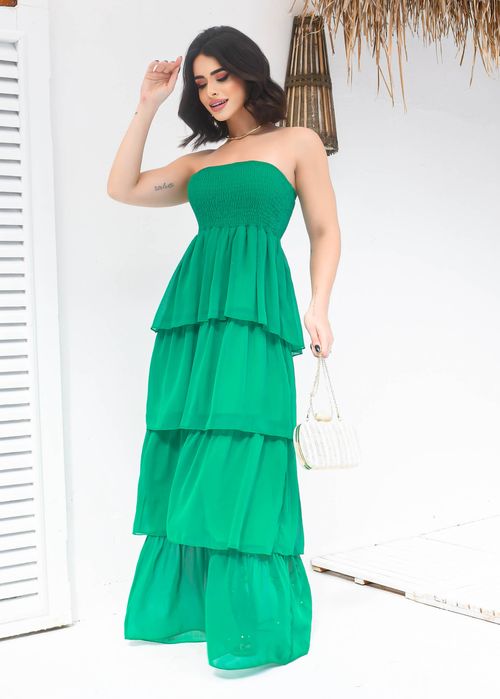 Vestido Strapless Camadas