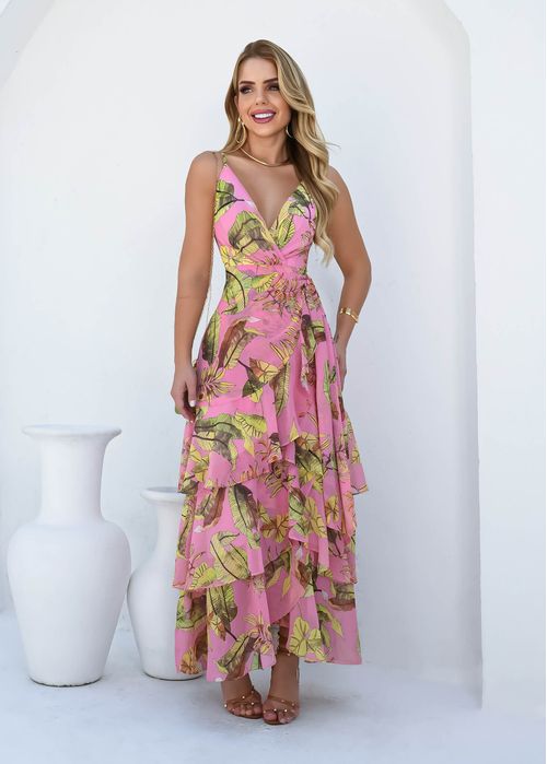Vestido Midi Camadas Helicônia