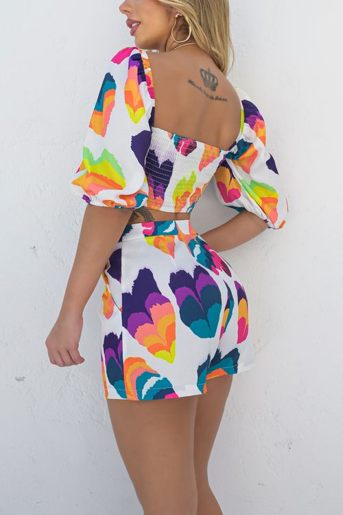 Cropped Manga Bufante Copas