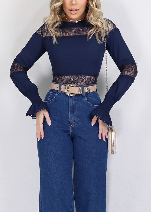 Blusa Petúnia Manga Longa c/ Elástico Punho