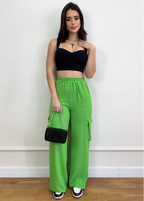 Calça Pantalona Cargo